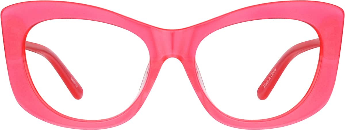 ❁⃘りんね❁⃘ Pink Cat-Eye Glasses #4442719 | Zenni Optical