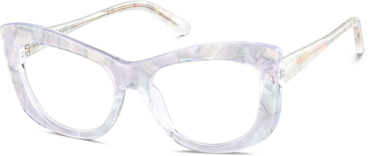 Angle view of Cat-Eye Glasses 4438123 in Opal