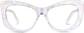 Front view of Cat-Eye Glasses 4438123 in Opal thumbnail