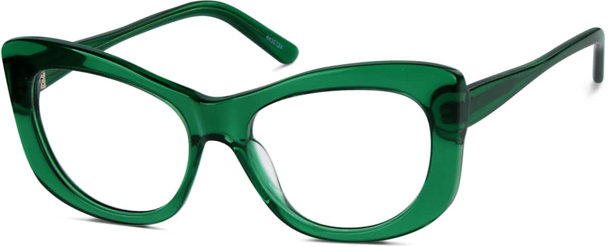 Angle view of Cat-Eye Glasses 4438124 in Green