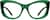 Front view of Cat-Eye Glasses 4438124 in Green thumbnail