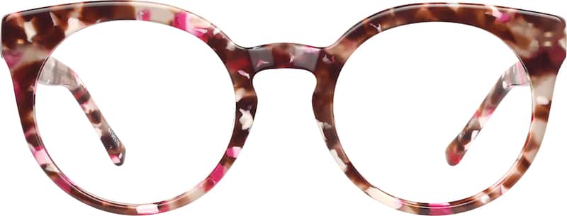 Raspberry Round Glasses