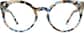 Front view of Round Glasses 4438339 in Blue Tortoiseshell thumbnail