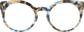 Front view of Round Glasses 4438339 in Blue Tortoiseshell thumbnail