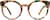 Front view of Round Glasses 4438342 in Orange-Green thumbnail