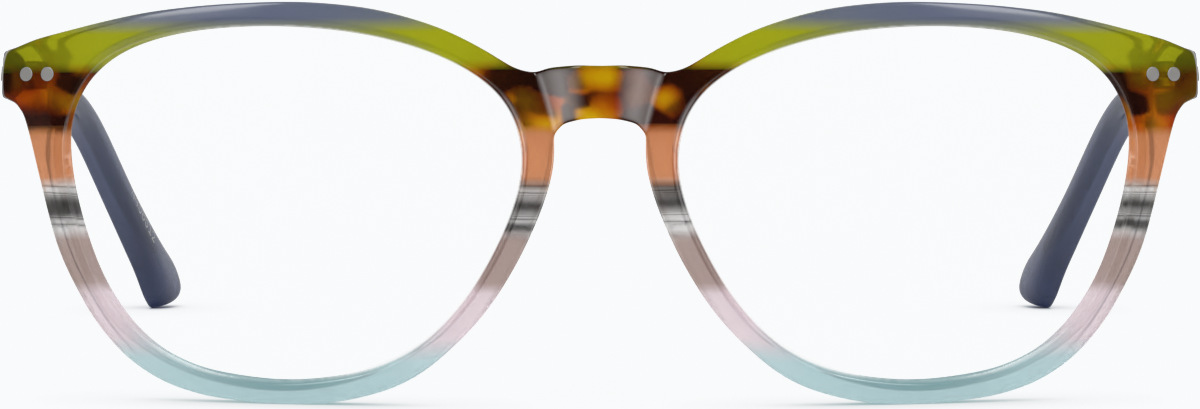 Front view of Oval Glasses 4438529 in Forest thumbnail