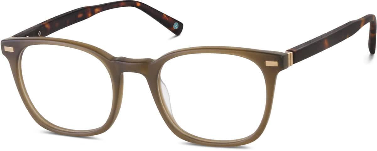 Angle view of Square Glasses 4438615 in Brown