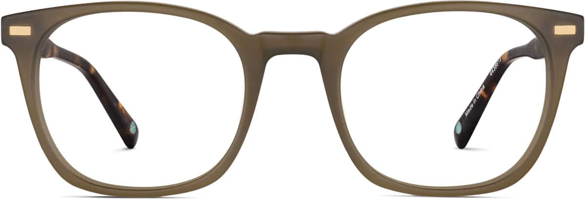 Front view of Square Glasses 4438615 in Brown