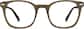 Front view of Square Glasses 4438615 in Brown thumbnail