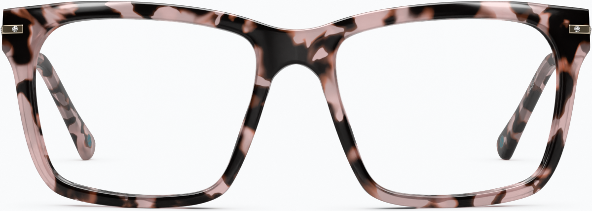 Front view of Square Glasses 4438719 in Pink Tortoiseshell thumbnail