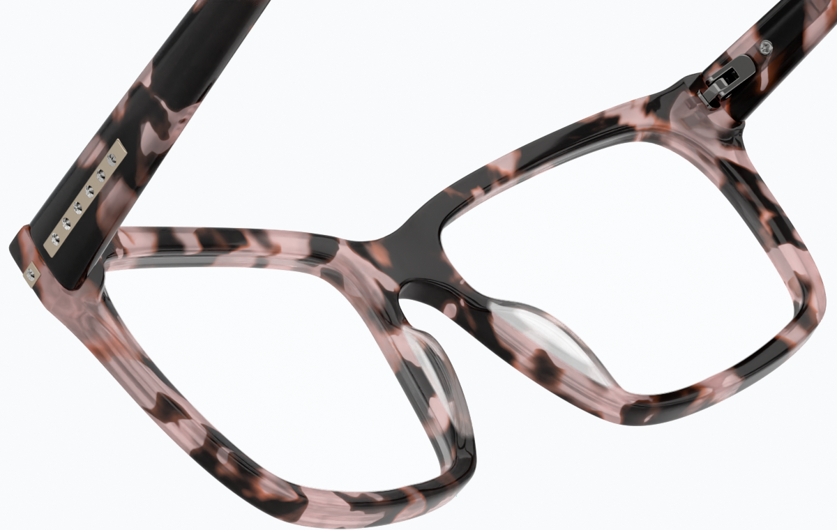 See-through view of Square Glasses 4438719 in Pink Tortoiseshell thumbnail