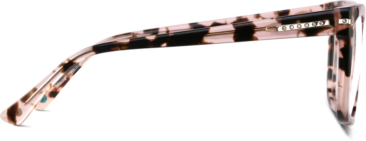 Side view of Square Glasses 4438719 in Pink Tortoiseshell