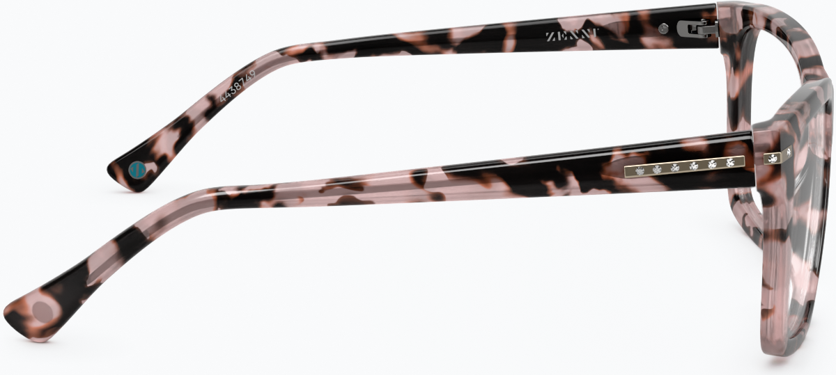 Side view of Square Glasses 4438719 in Pink Tortoiseshell thumbnail