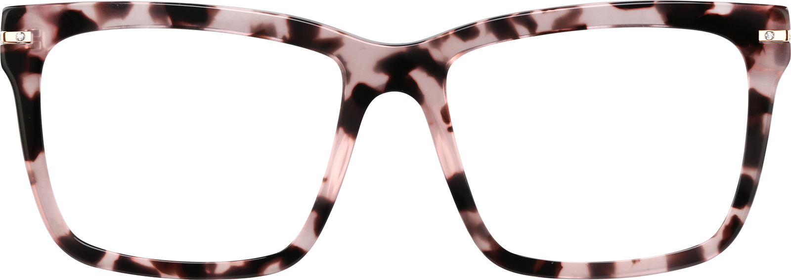 ルーシェ Pink Tortoiseshell Square Glasses #4438719 | Zenni Optical