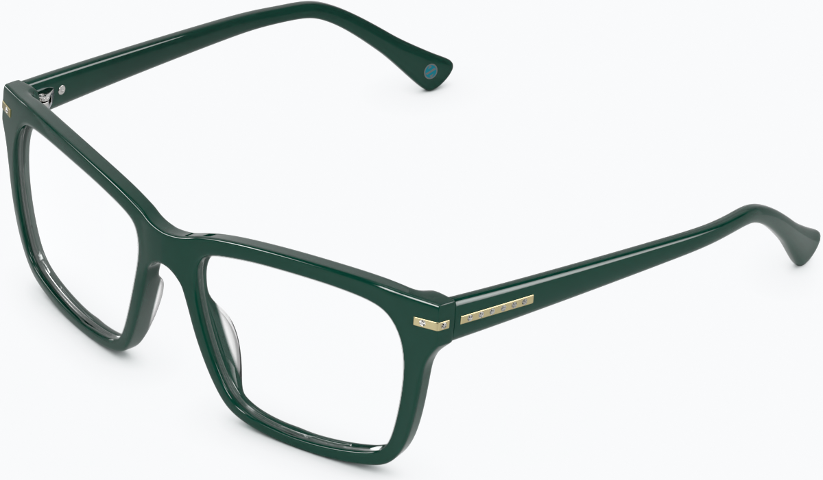 Angle view of Square Glasses 4438724 in Evergreen thumbnail