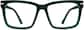 Front view of Square Glasses 4438724 in Evergreen thumbnail