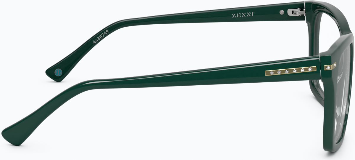 Side view of Square Glasses 4438724 in Evergreen thumbnail