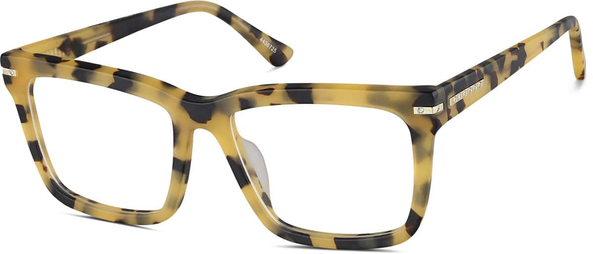 Angle view of Square Glasses 4438725 in Ivory Tortoiseshell