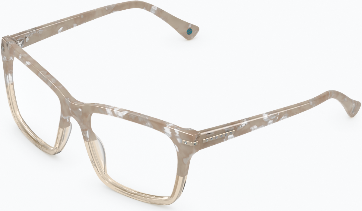 Angle view of Square Glasses 4438733 in Cream thumbnail