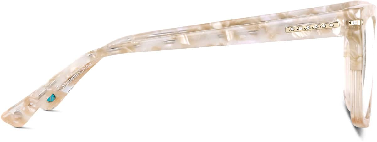 Side view of Square Glasses 4438733 in Cream