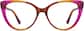 Front view of Cat-Eye Glasses 4438817 in Sunset thumbnail