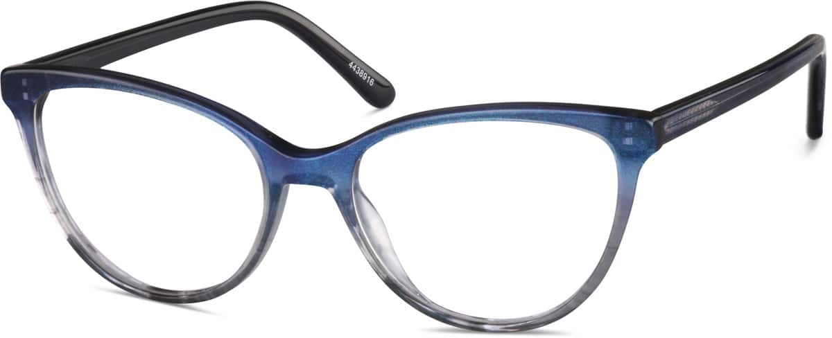 Angle view of Cat-Eye Glasses 4438916 in Sapphire