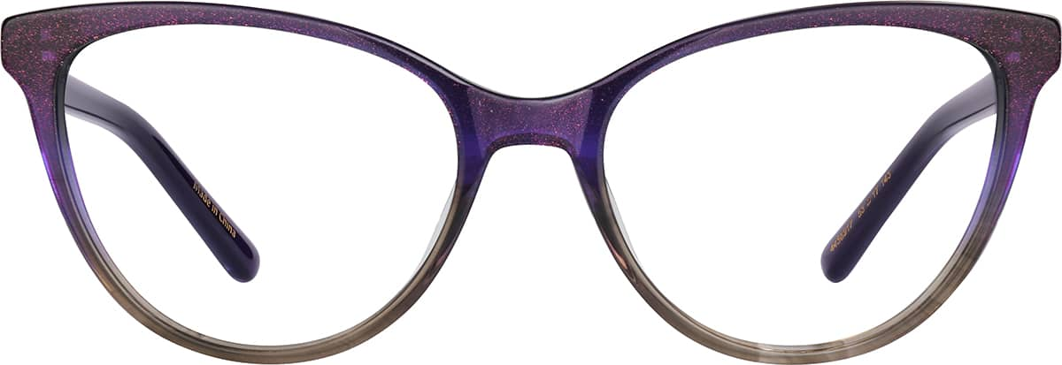 Front view of Cat-Eye Glasses 4438917 in Amethyst