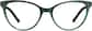 Front view of Cat-Eye Glasses 4438924 in Emerald thumbnail