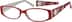 Rectangle Glasses 443918 in Red