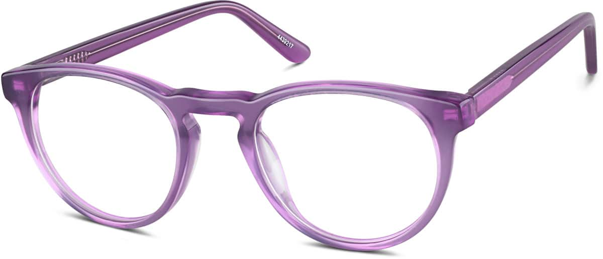 Angle view of Kids' Round Glasses 4439217 in Purple