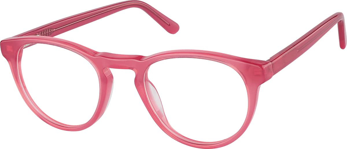 Angle view of Kids' Round Glasses 4439219 in Pink