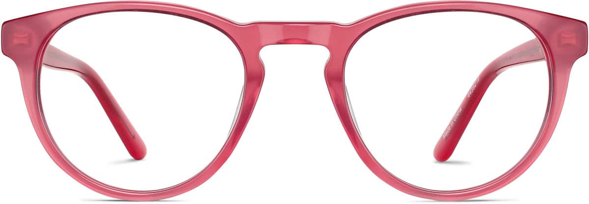 Front view of Kids' Round Glasses 4439219 in Pink