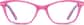 Front view of Kids' Rectangle Glasses 4439319 in Pink thumbnail