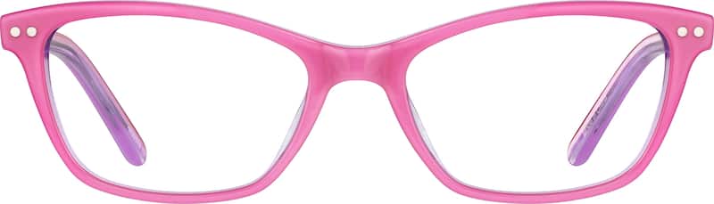 Pink Kids' Rectangle Glasses