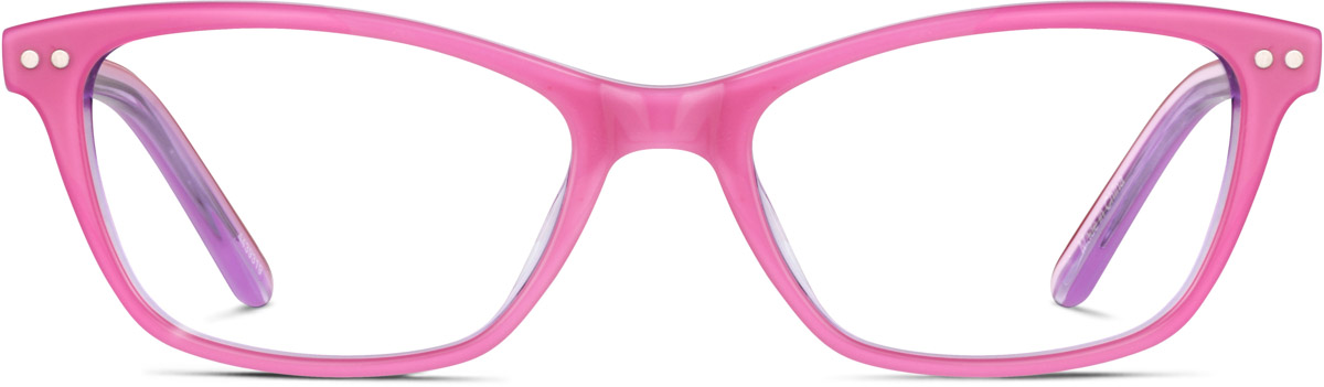 Pink Kids' Rectangle Glasses
