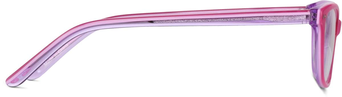 Side view of Kids' Rectangle Glasses 4439319 in Pink