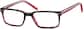 Angle view of Kids' Rectangle Glasses 4439421 in Black thumbnail