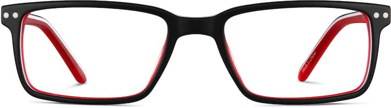 Black Kids' Rectangle Glasses