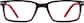 Front view of Kids' Rectangle Glasses 4439421 in Black thumbnail