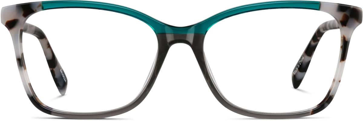 Front view of Square Glasses 4439524 in Green