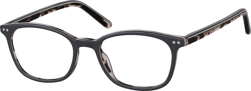 Angle view of Kids' Rectangle Glasses 4439612 in Graphite