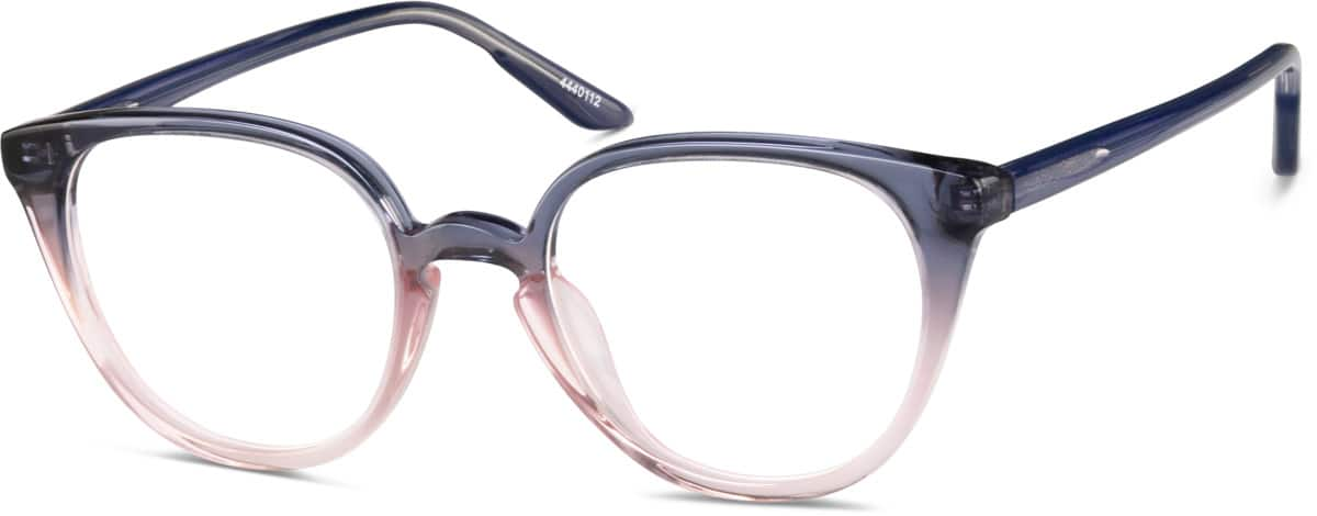 Angle view of Round Glasses 4440112 in Ombre