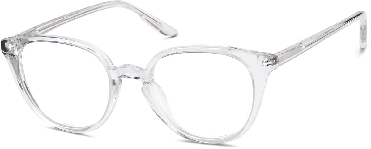 Angle view of Round Glasses 4440123 in Clear