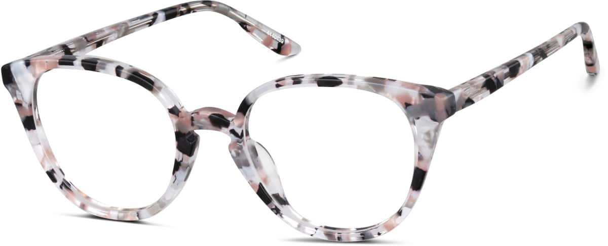 Angle view of Round Glasses 4440139 in Pink Multi