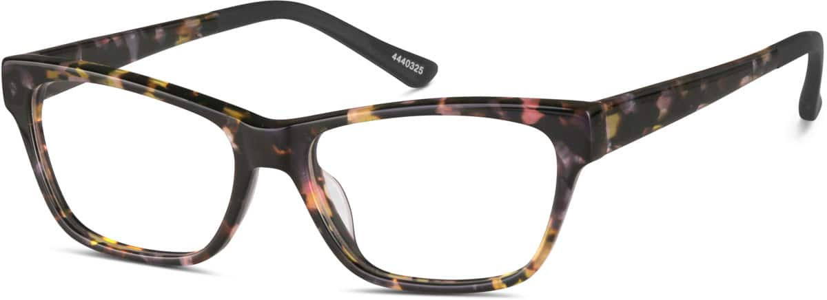 Angle view of Spark Kids' Rectangle Glasses 4440325 in Tortoiseshell