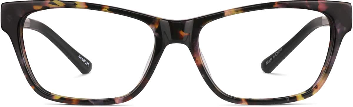 Front view of Spark Kids' Rectangle Glasses 4440325 in Tortoiseshell