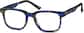Angle view of Dare Kids' Square Glasses 4440616 in Blue Tortoiseshell thumbnail