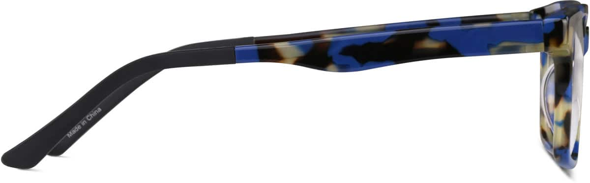 Side view of Dare Kids' Square Glasses 4440616 in Blue Tortoiseshell