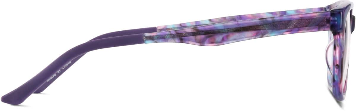 Side view of Dare Kids' Square Glasses 4440617 in Purple