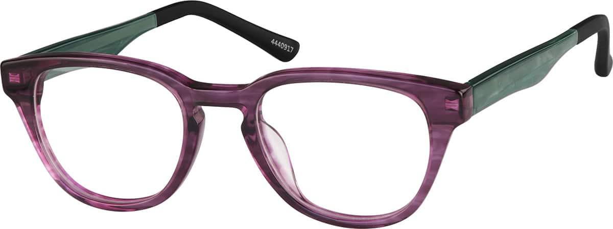 Angle view of Explore Kids' Round Glasses 4440917 in Violet